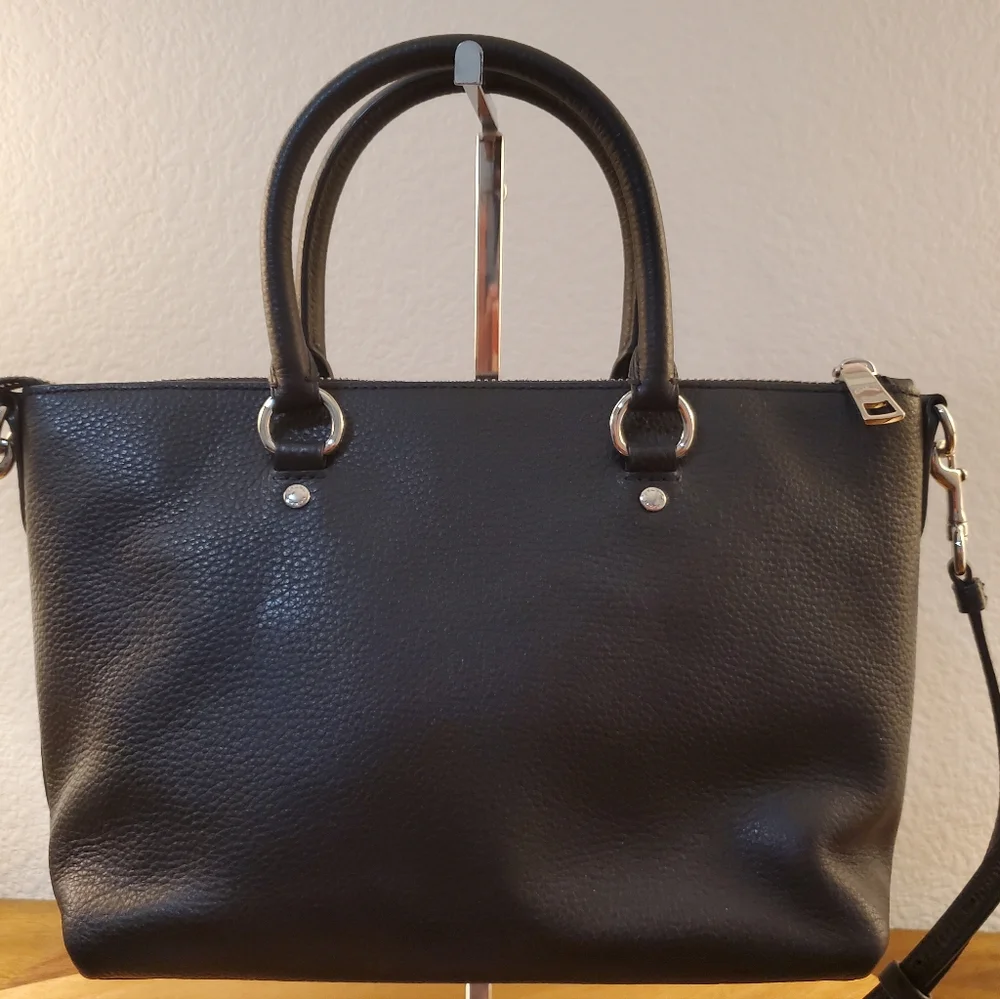 Coach Black Leather Satchel - Picture 2 of 10